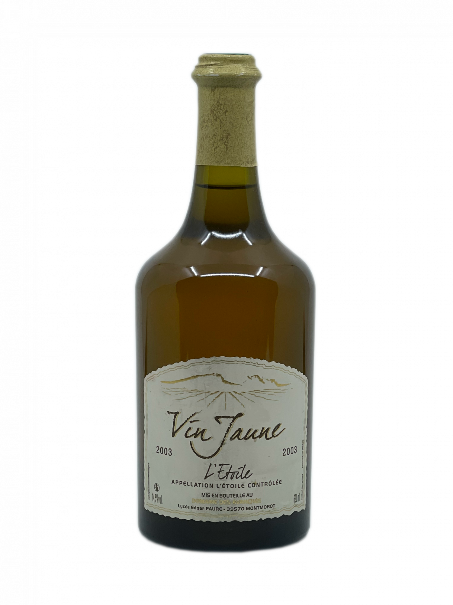 Vin jaune étoile lycée Edgar Faure savagnin percé voile clavelin