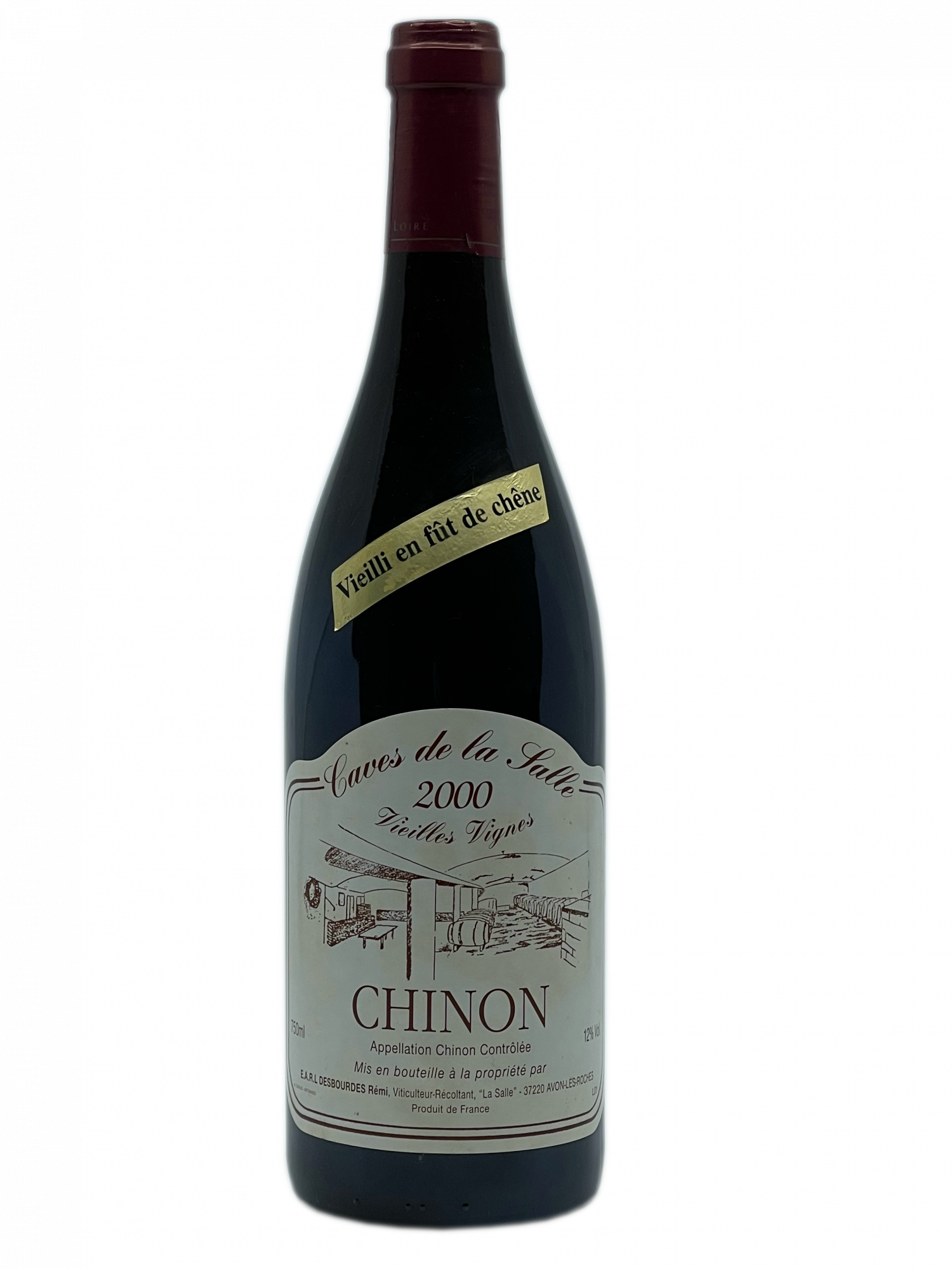 Loire Chinon rouge Cabernet Franc cave modernisée vieilles vignes fût de chêne vieillissement robe rubis soutenue dense typé racé fruits rouges framboise cassis groseille mûre notes florales violette fragrances épicées dense rondeur élégance tanin