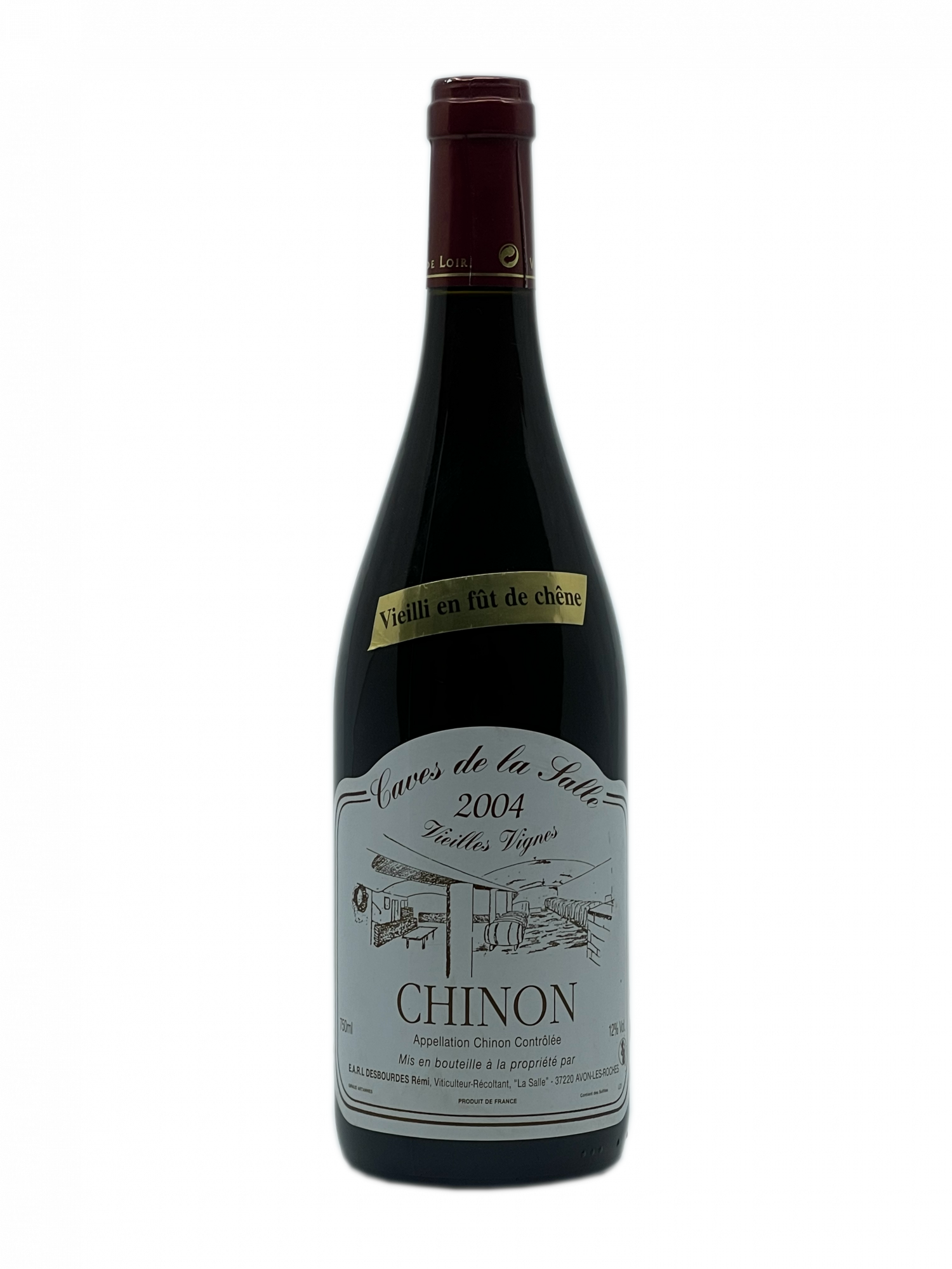 Loire Chinon rouge Cabernet Franc cave modernisée vieilles vignes fût de chêne vieillissement robe rubis soutenue dense typé racé fruits rouges framboise cassis groseille mûre notes florales violette fragrances épicées dense rondeur élégance tanin