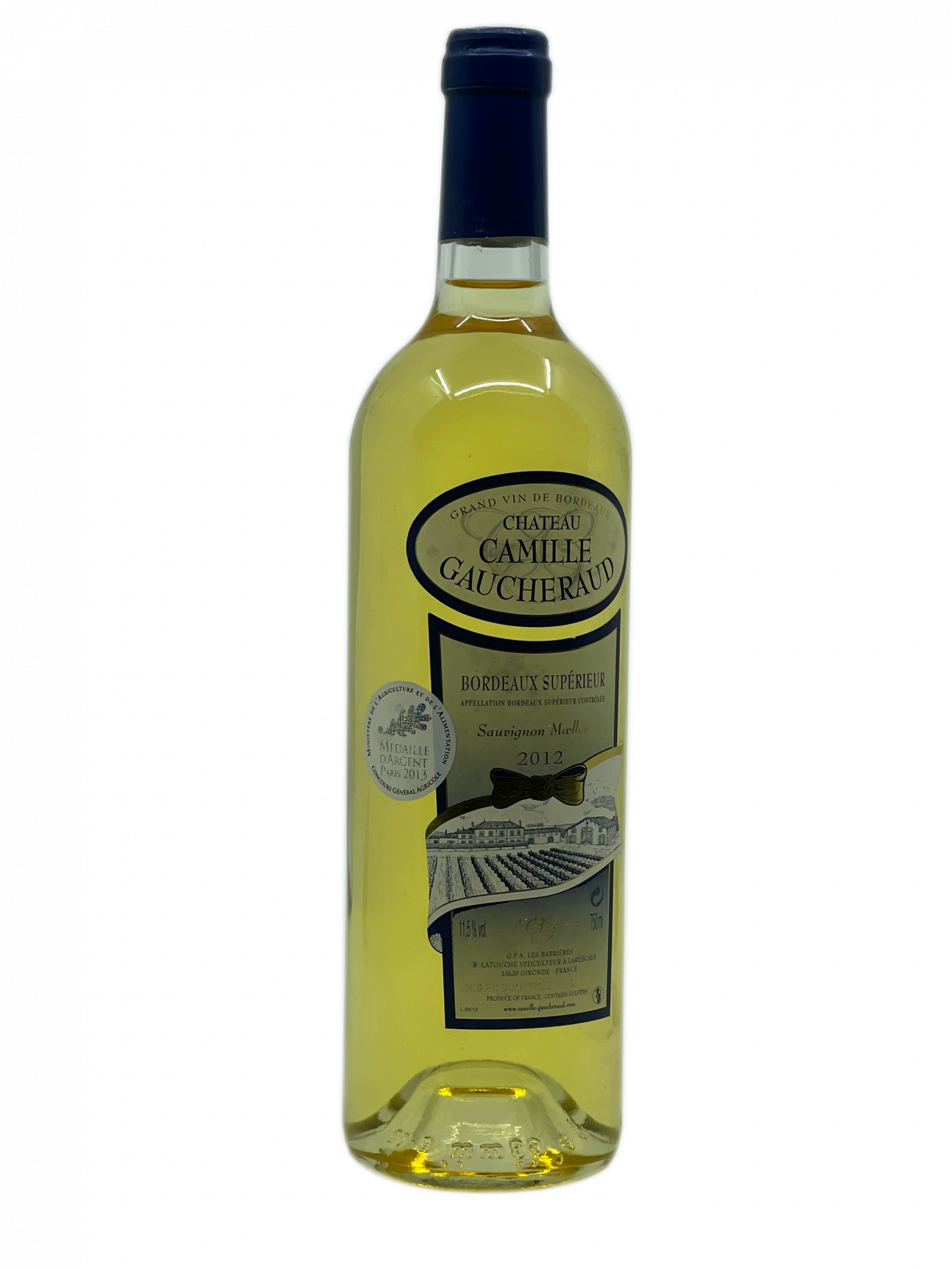 Bordeaux Médaille Argent Moelleux Sauvignon cépage Latouche développement durable qualité récompensé concours général agricole reflets dorés complexe puissant arôme genêt fruits blancs exotiques pierre à fusil fruité intense ample subtil ananas fruits de la passion poire intensité persistance