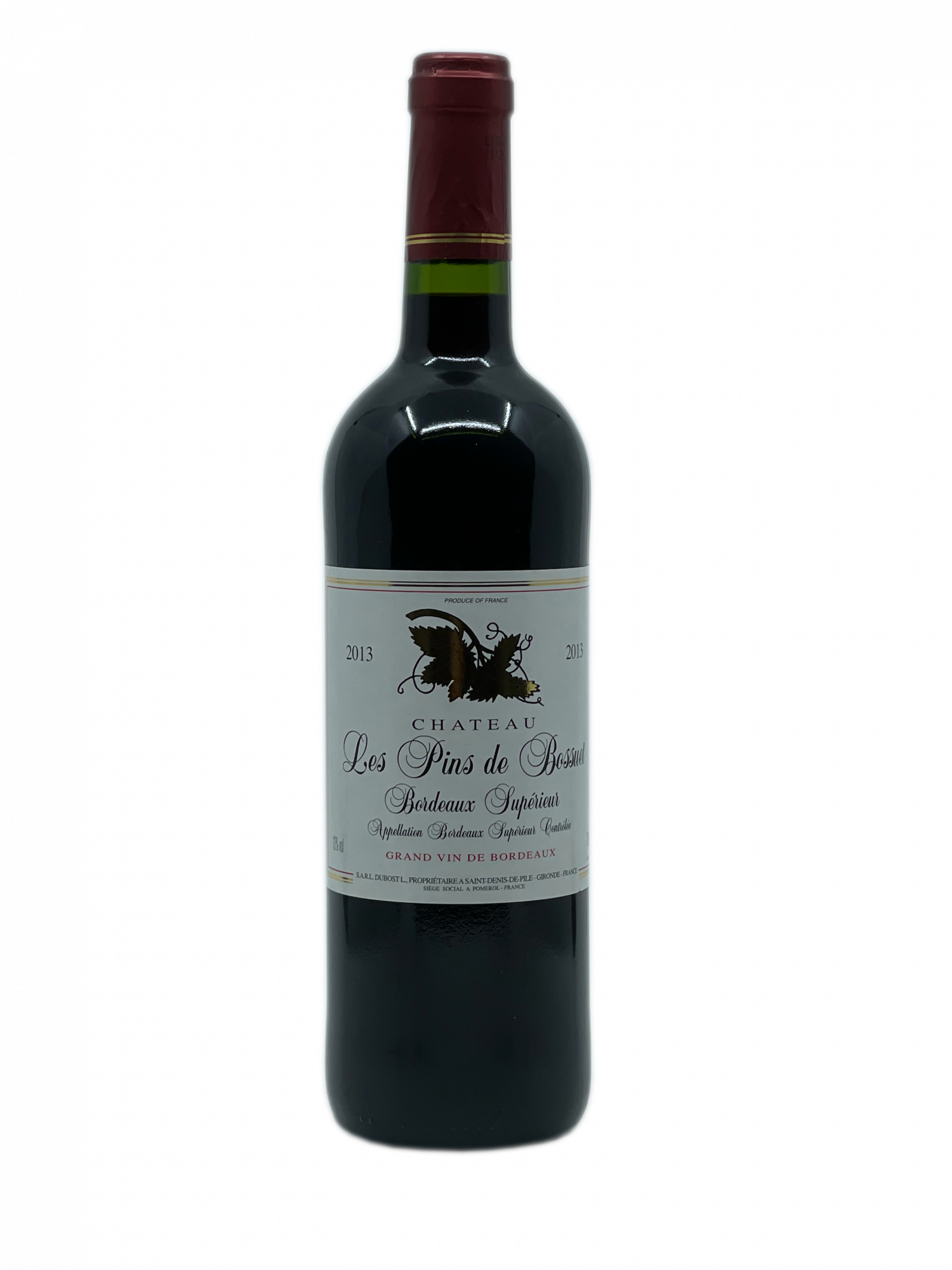 Bordeaux Pomerol Château Dubost Bossuet Grands Chais Saint Laurent assemblage cépage Cabernet Sauvignon Merlot riche harmonieux persistance caudale arômes fruits rouges boisé épicé excellent vieillissement robe bouquet charnu rond tanin savoureux charmeur structuré bonne garde