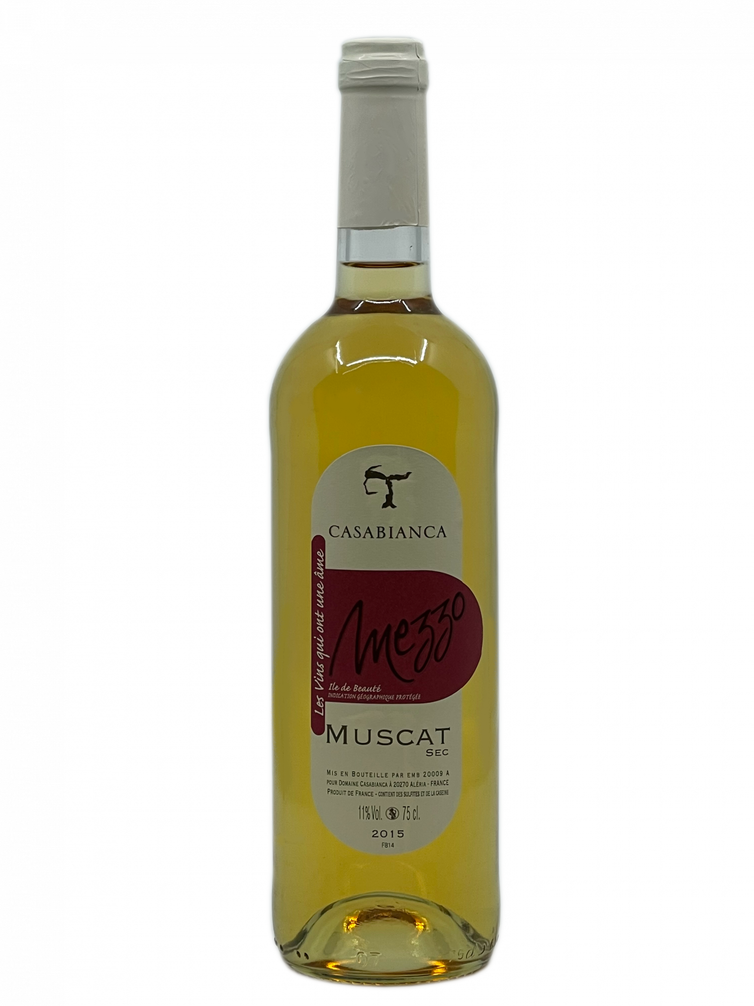Corse île de Beauté muscat millésime cépage Casabianca Domaine vinifié odeur musquée sauvage animal boisé rose robe litchi notes fruitées orange fruits exotiques floral jasmin citronnelle verveine explosion aromatique