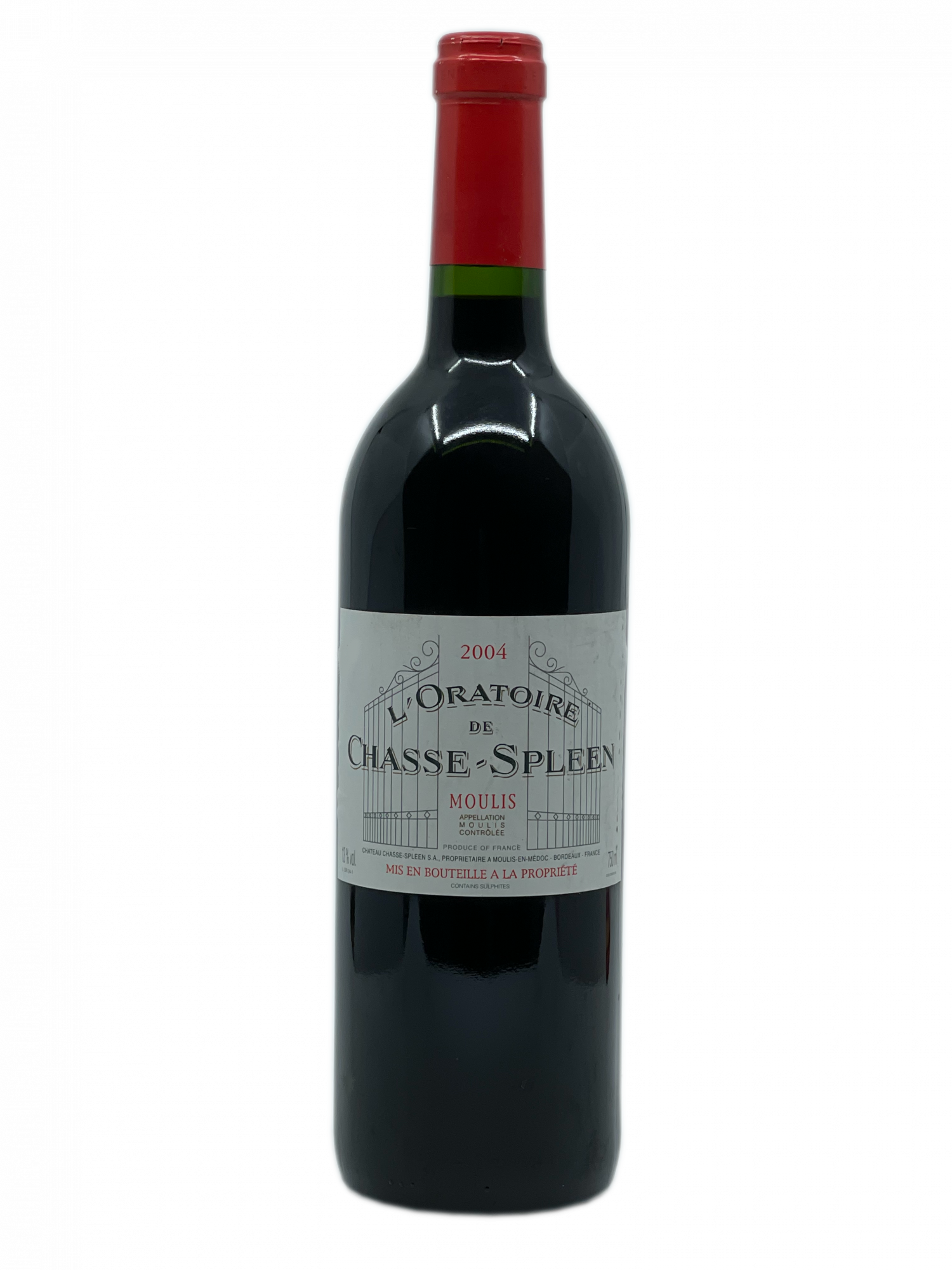 Bordeaux Moulis Médoc emblématique Château Chasse Spleen Second Vin Grand Poujeaux millésime limpide brillant aromatique rouge cassis fraîcheur notes complexité tanins fins affinés
