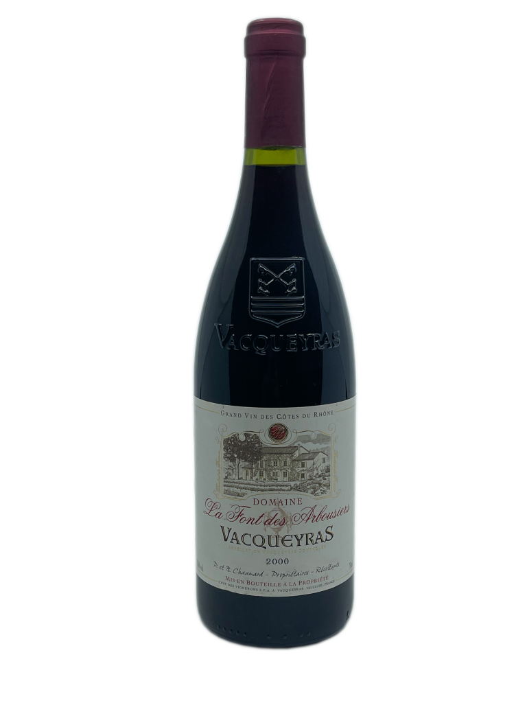 Rhône Vacqueyras propriété exploitation domaine familial tradition cru terroir cuvée illustration équilibre structure vallée du Rhône vin richesse expressif vin rouge exceptionnel épanouissement vieilles vignes cépage assemblage grenache soleil racine raisins magnifique vendange garde maître chai vinifie jus cuve inox préserver fruits arômes fruité charnu millésime robe grenat joli nez fruits noirs rôtis réglisse menthol nez bouche typé rond nerveux finale tanins mûrs enrobés savoureux.