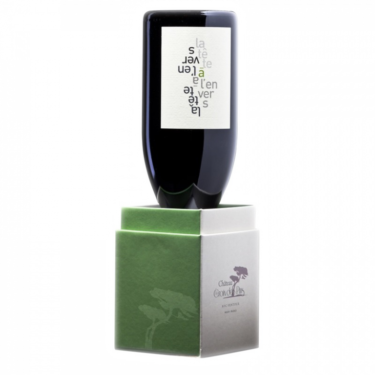 Rhône Ventoux Vaucluse classé biologique biosphère UNESCO château Croix des Pins tête à l’endroit tête à l’envers dentelles gigondas beaumes de venise passion agriculture biologique vin naturel sans sulfite couleur noir brillant aromatique arôme puissant note chocolat amande mûre sirop cerise noire gourmandise griotte rond souple frais croquant raisin cuvée tanins soyeux fermentation oxydation