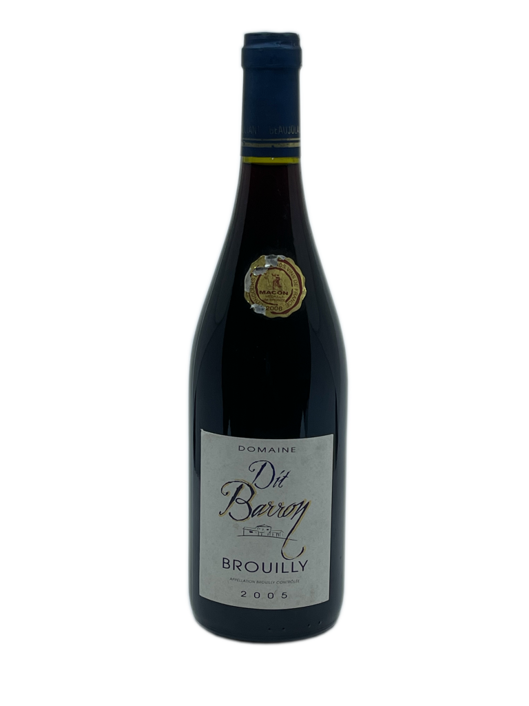 Beaujolais Brouilly domaine dit barron baron Aujogues vigneron viticulteur métayer propriété vignoble vigne vin rouge reconnaissance titre distinction récompense noblesse millésime nez bouche finale attaque robe rubis profond arômes fruits rouges prune légère nuance végétale rondeur harmonie équilibre structure étoffe corps vineux remarquable longueur médaille bronze concours grand vin France Mâcon