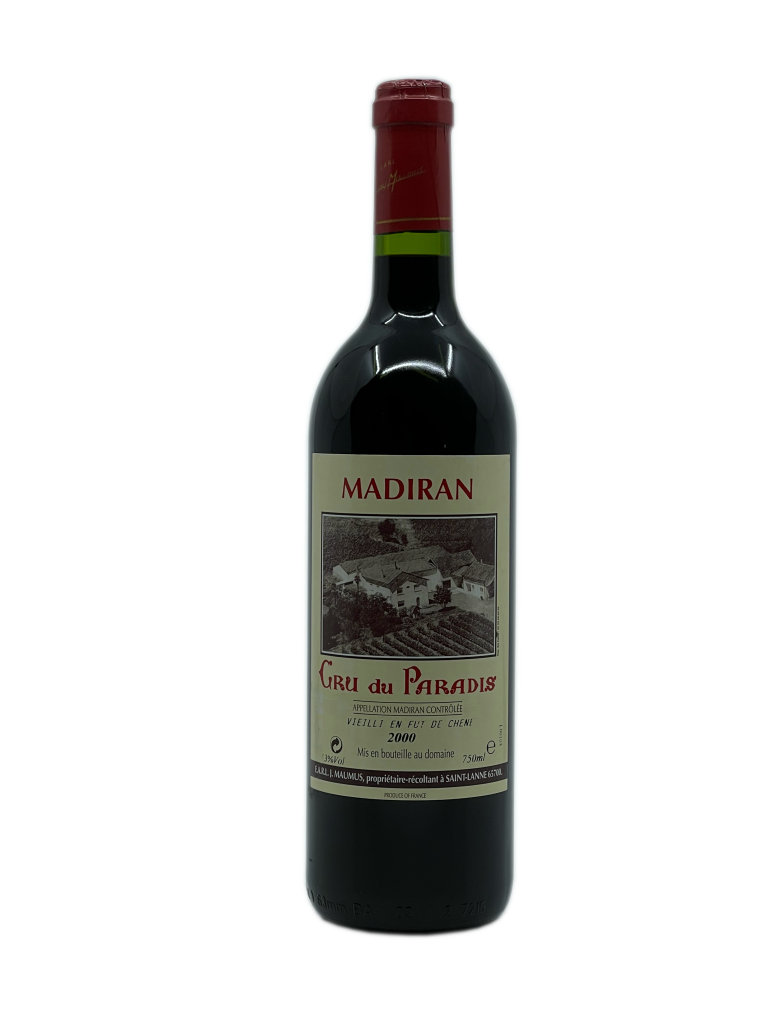 Sud-Ouest Madiran Cru du Paradis domaine propriété familiale exploitation vignoble vigne vin rouge hectare gravette exposition parcelle majeure cadastral terre AOC appellation reconnue caractéristique vieillissement vente commercialisation Russie millésime assemblage cépage tannat cabernet sauvignon cabernet franc généreux fruité tanique jolie robe teinte rouge rubis grenat foncé fin harmonieux finesse charme bouquet fruits subtilité saveur mariage arôme élégance grand cru